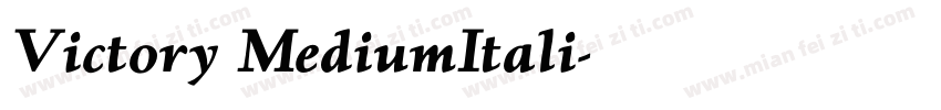 Victory MediumItali字体转换